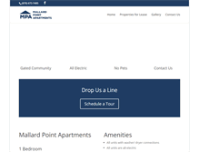 Tablet Screenshot of mallardpointapartments.com